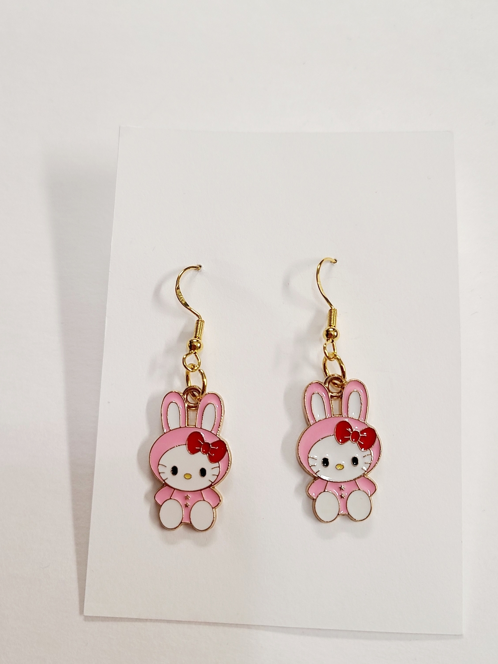 Hello Kitty Pink Bunny Earrings - Kids Accessories